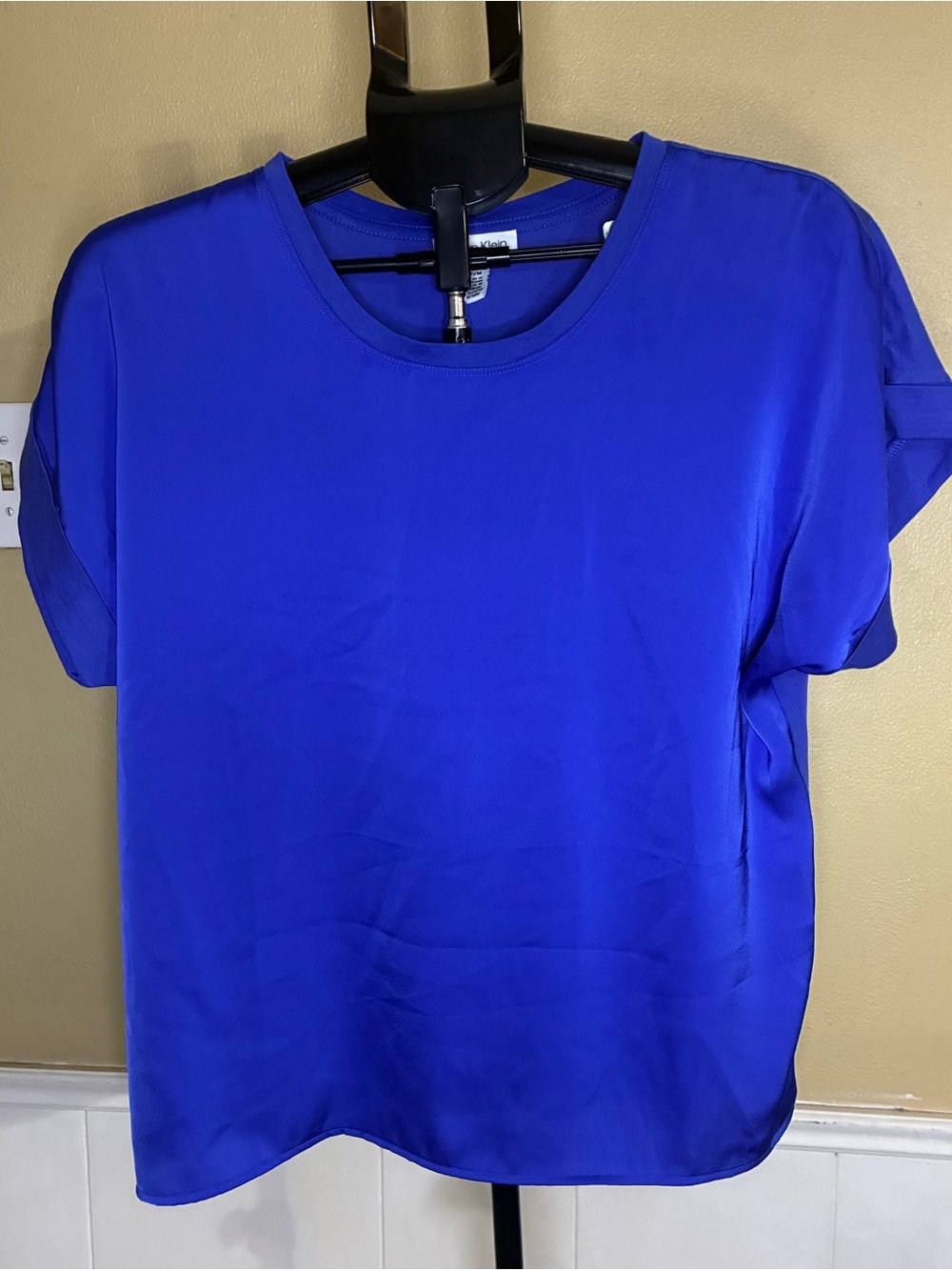 Calvin Klein Electric Blue Short Sleeve Blouse